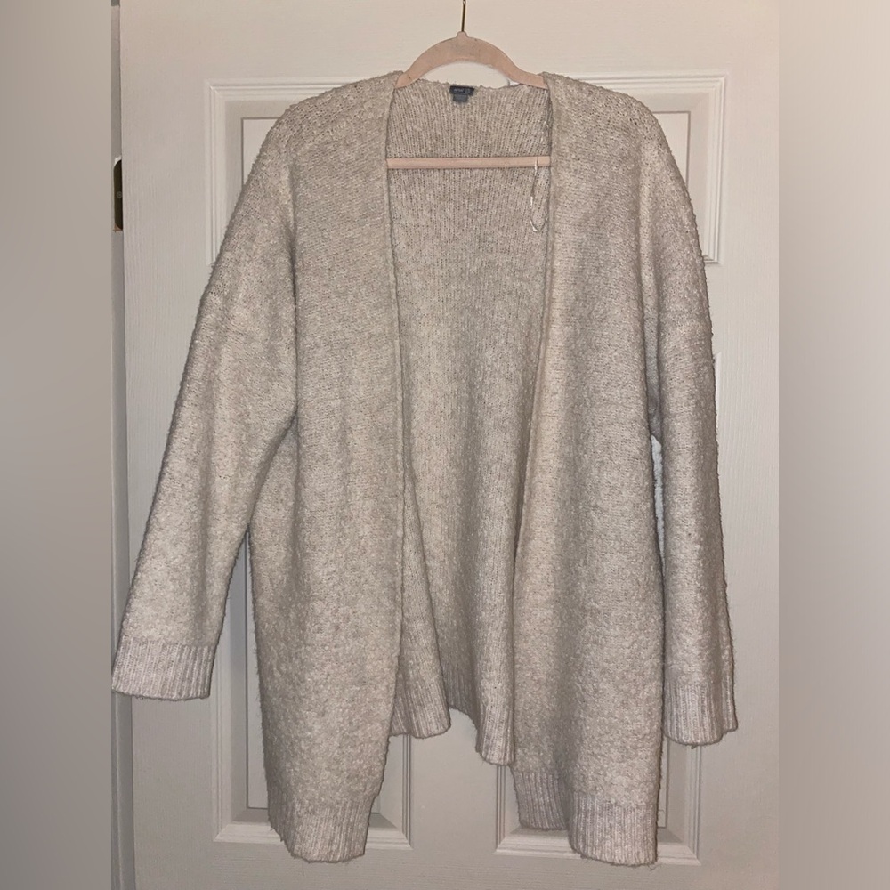 Aerie Women’s Soft Cream Oversized Open Front Longline Cardigan L/XL - Picture 2 of 5